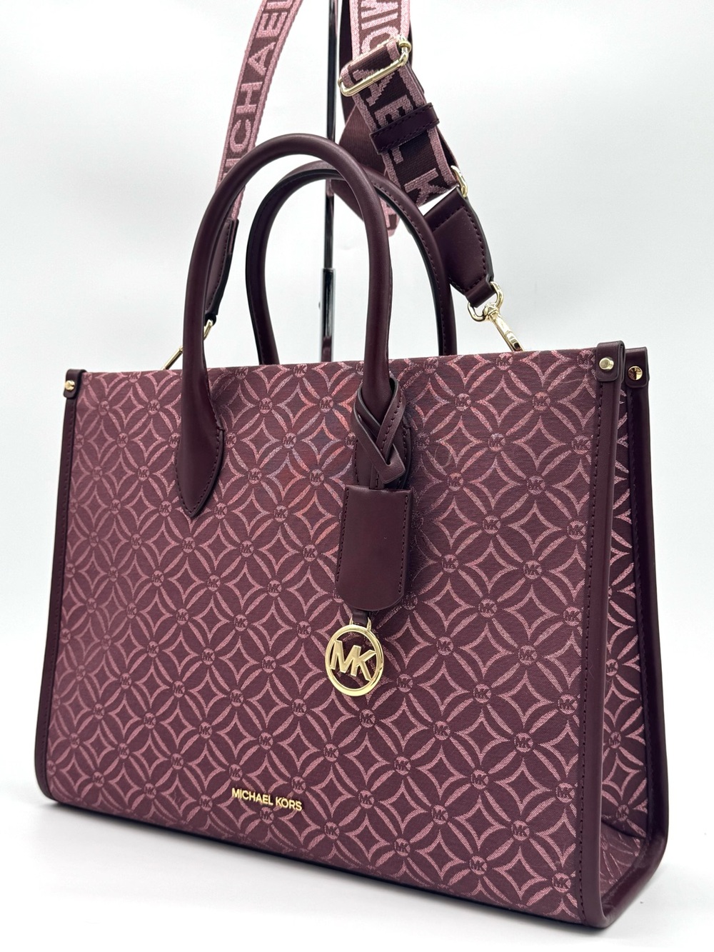 Michael Kors Medium Mirella Tote Bag Ox Blood Multi
